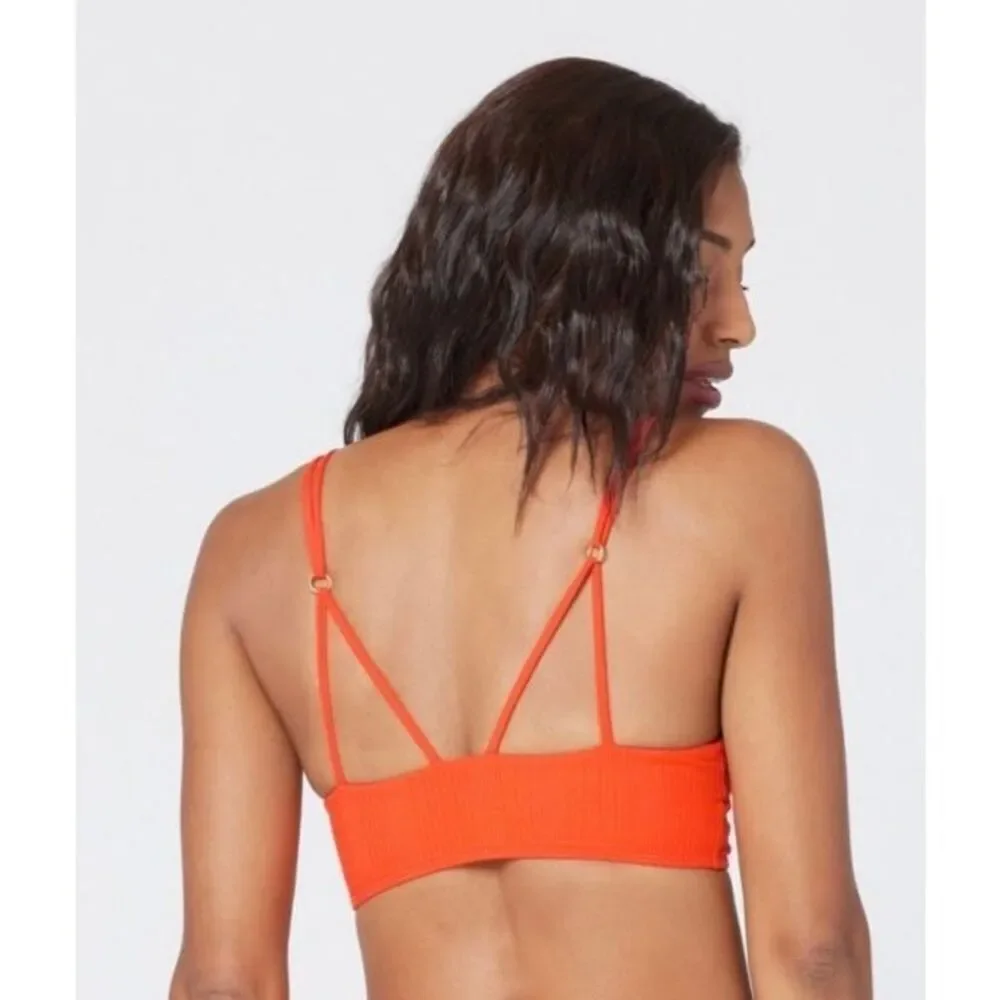 New. L*SPACE poppy ribbed bikini set. XS-top/S-bottom. Retails $185